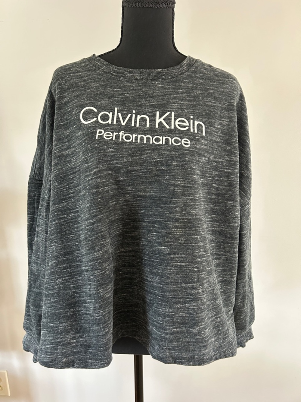 Calvin Klein Performance Women’s Heather Charcoal Crewneck Sweater